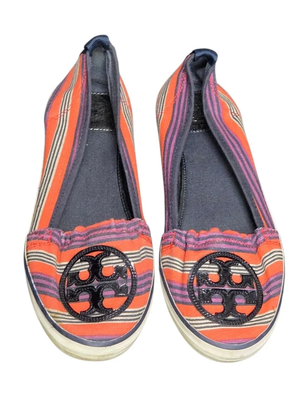 Tory Burch Women's Raymond Canvas Flats Eespadrille-inspired Sz 6.5
